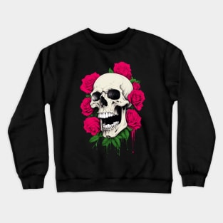 Rose skull Crewneck Sweatshirt